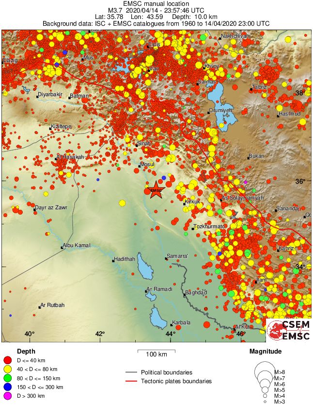 regional historical seismicity