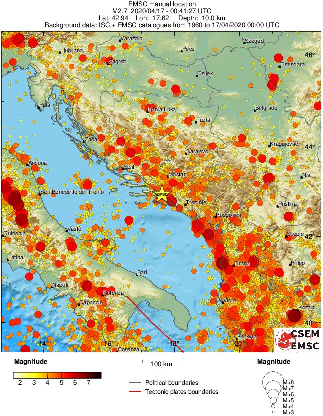 regional magnitude historical seismicity