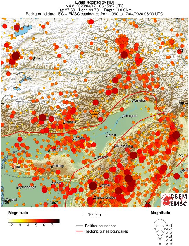 regional magnitude historical seismicity