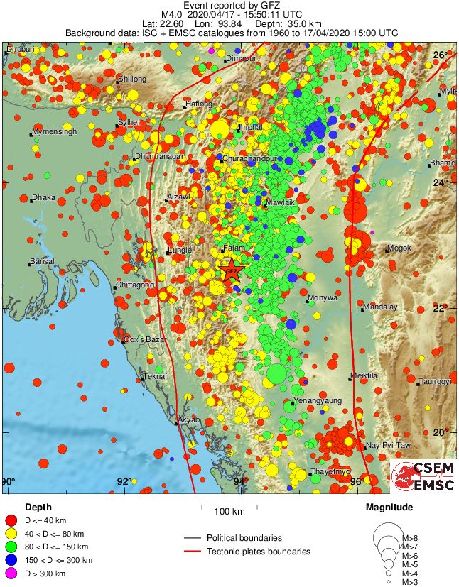 regional historical seismicity