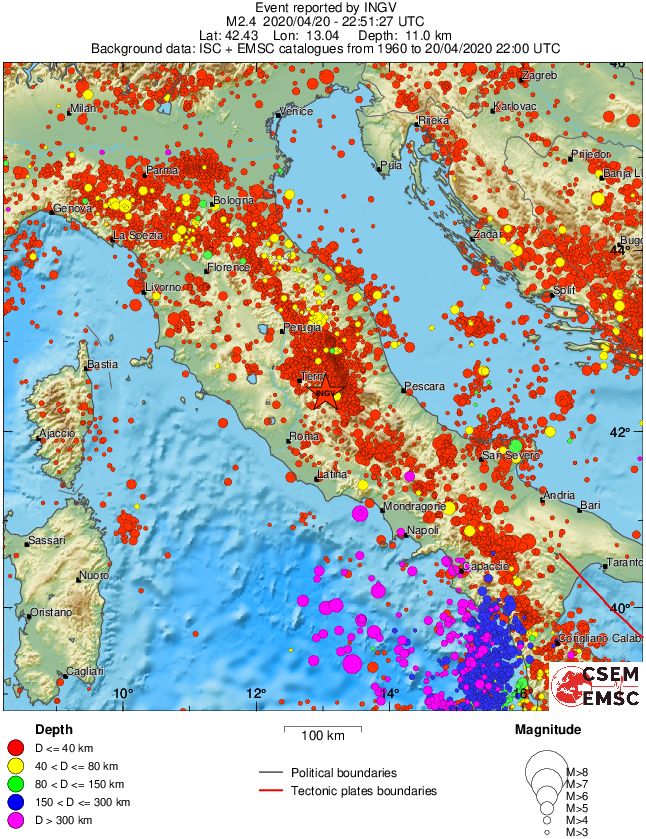 regional historical seismicity