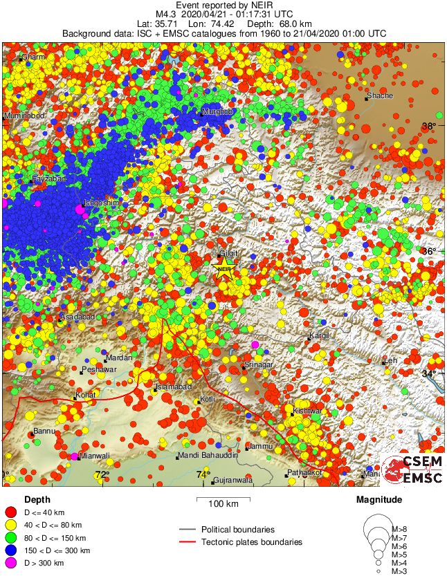 regional historical seismicity
