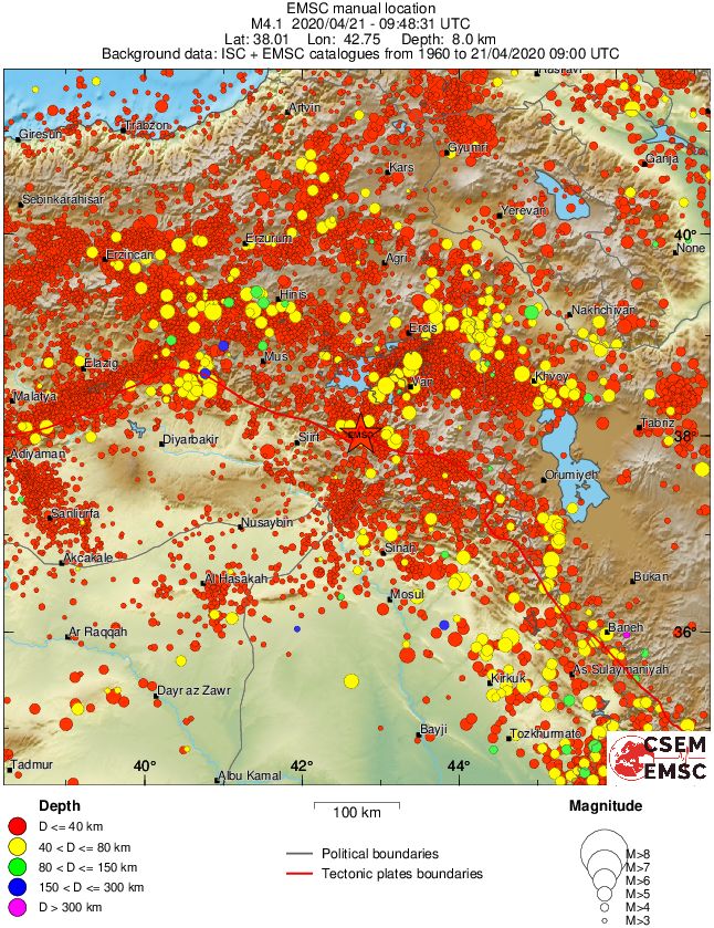 regional historical seismicity