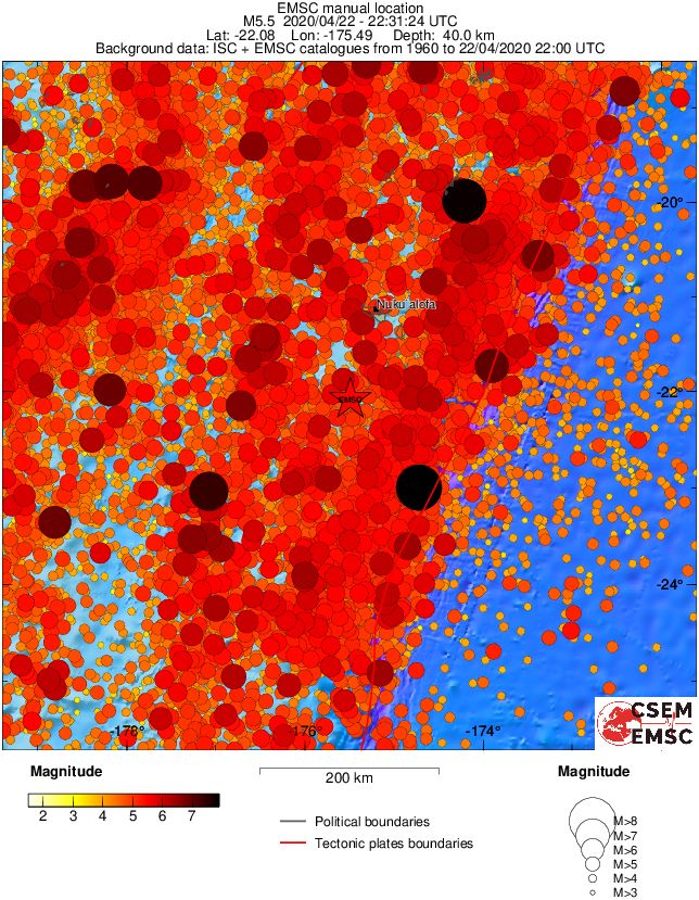 regional magnitude historical seismicity