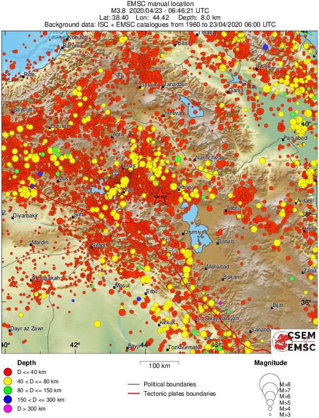 regional historical seismicity