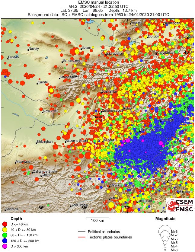 regional historical seismicity