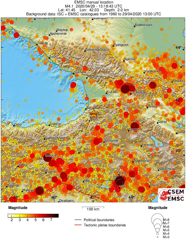 regional magnitude historical seismicity