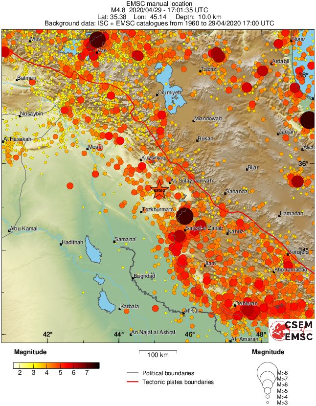 regional magnitude historical seismicity