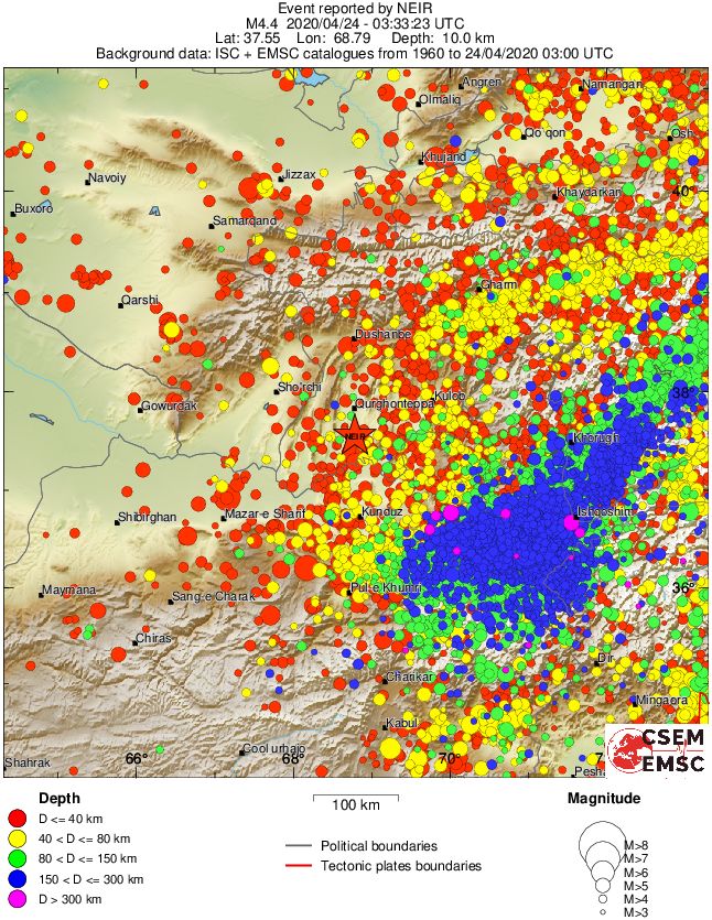 regional historical seismicity