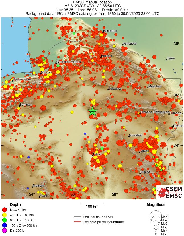 regional historical seismicity