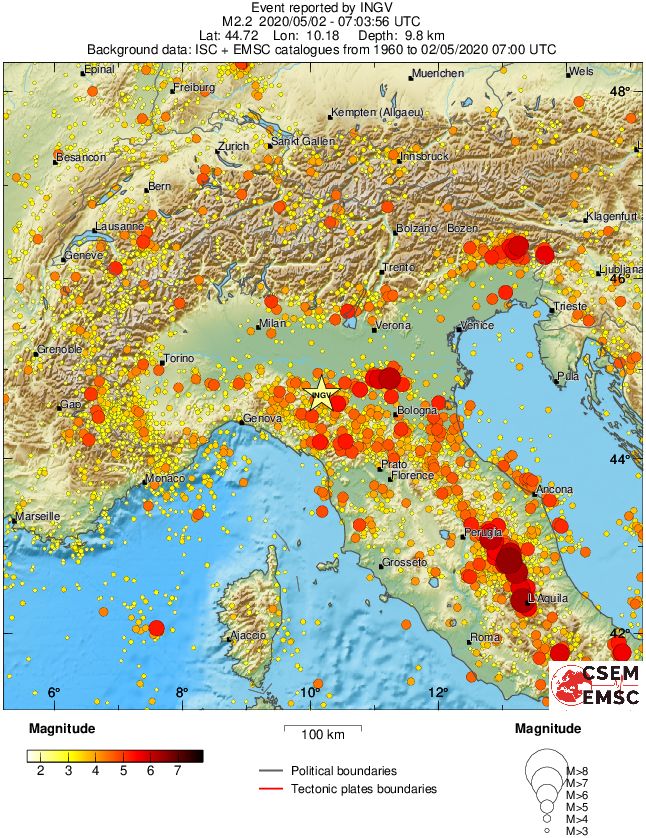 regional magnitude historical seismicity