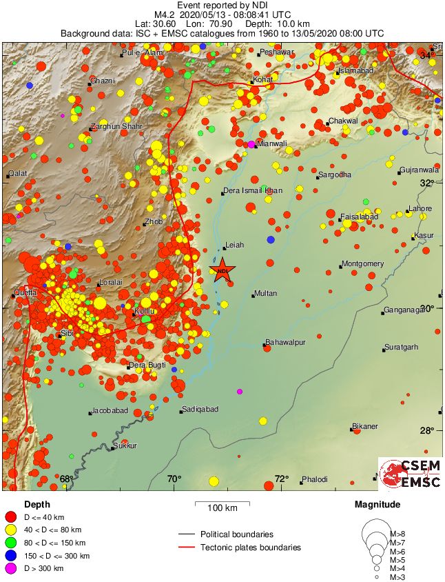 regional historical seismicity