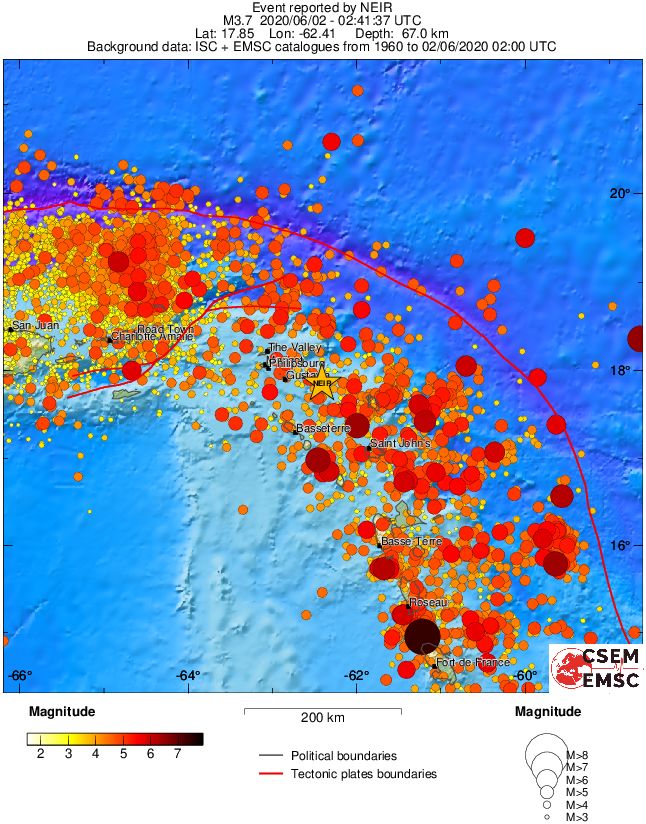 regional magnitude historical seismicity