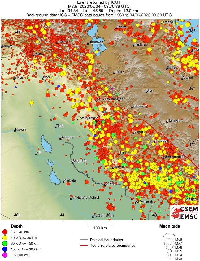regional historical seismicity