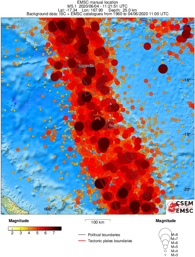 regional magnitude historical seismicity