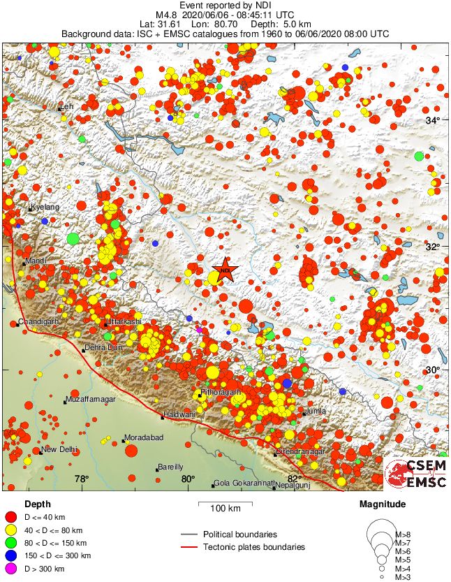 regional historical seismicity