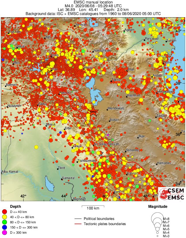regional historical seismicity