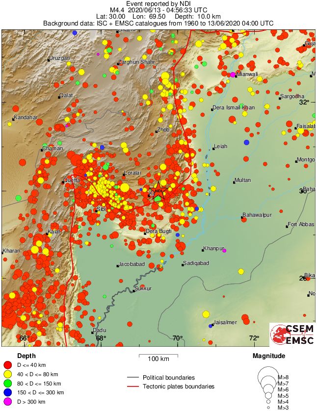 regional historical seismicity