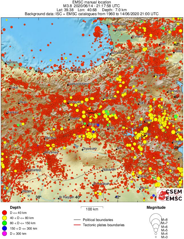 regional historical seismicity