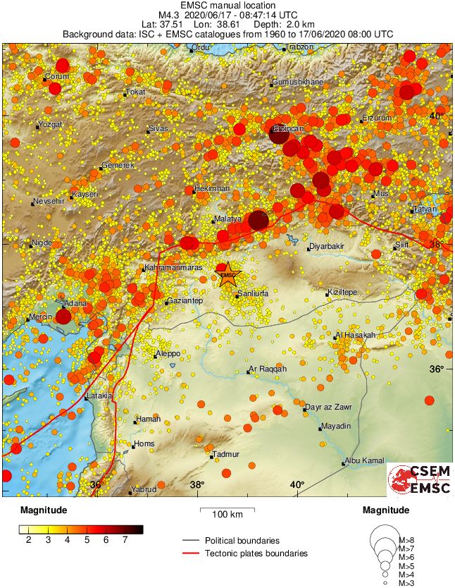 regional magnitude historical seismicity