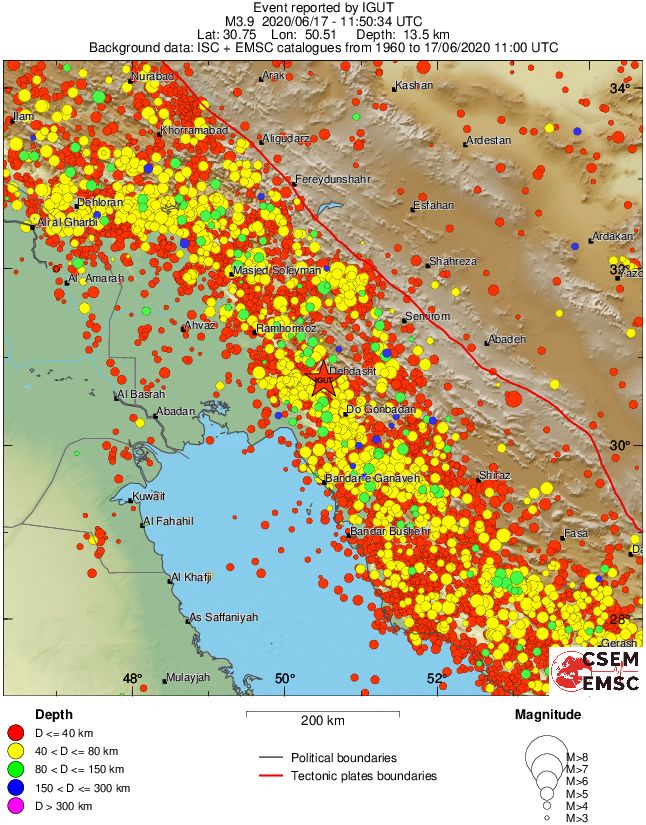 regional historical seismicity