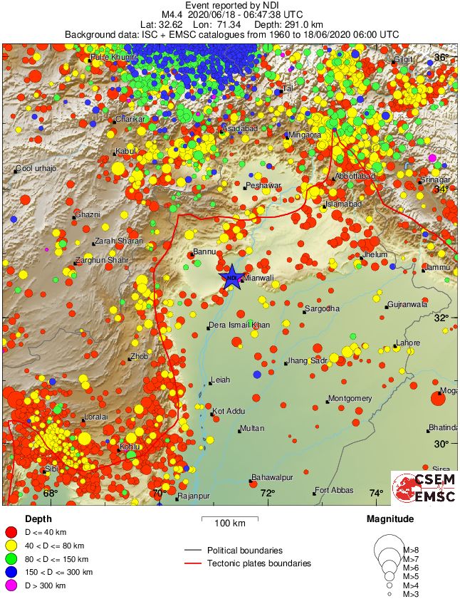 regional historical seismicity