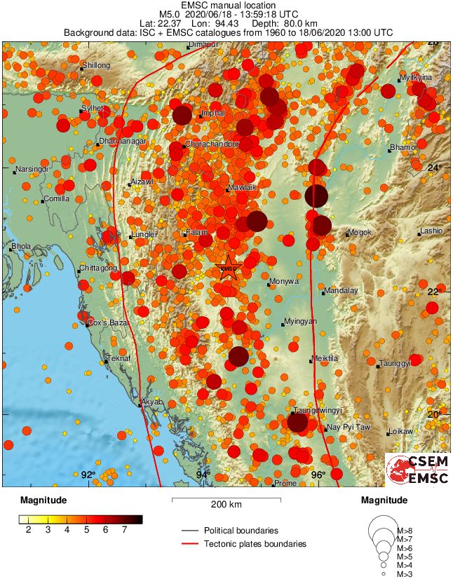 regional magnitude historical seismicity