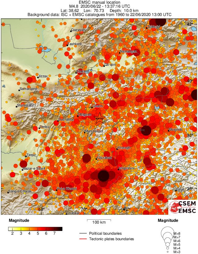 regional magnitude historical seismicity