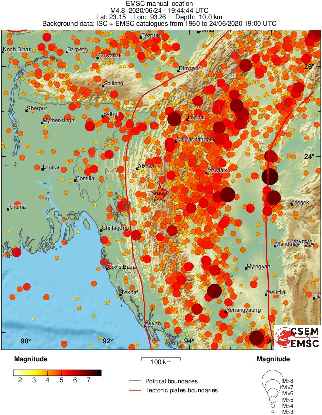regional magnitude historical seismicity
