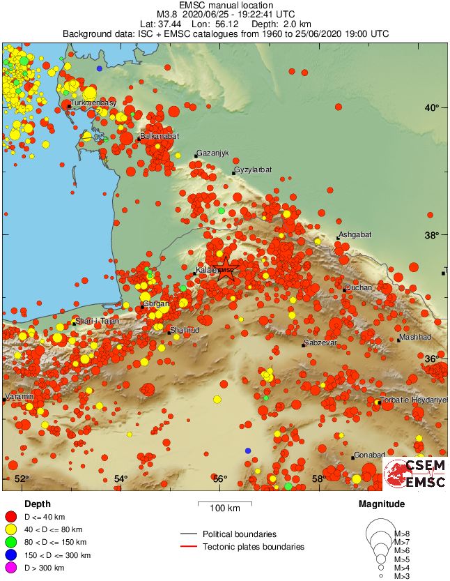 regional historical seismicity