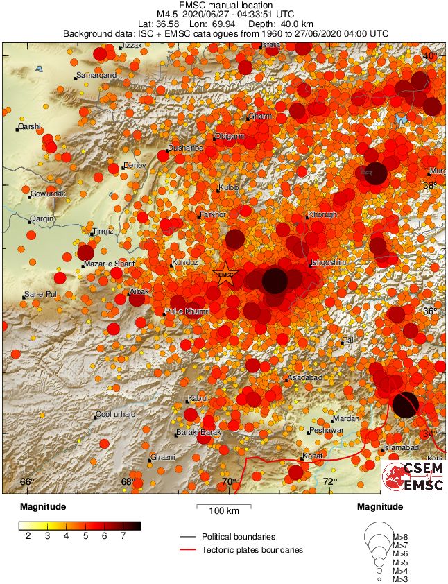 regional magnitude historical seismicity