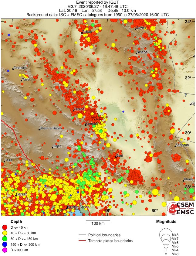 regional historical seismicity