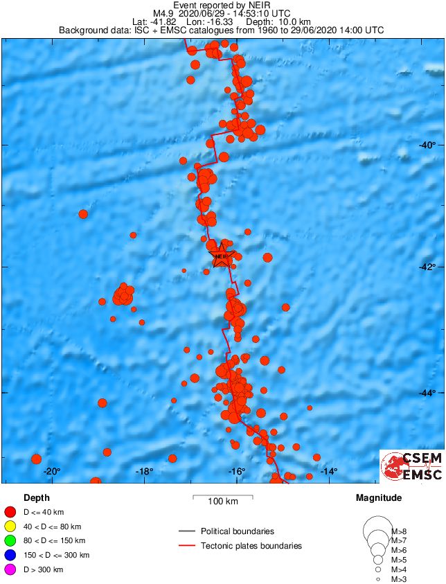 regional historical seismicity