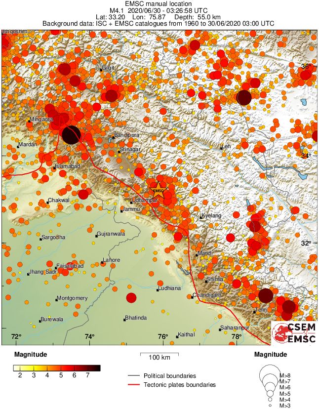 regional magnitude historical seismicity