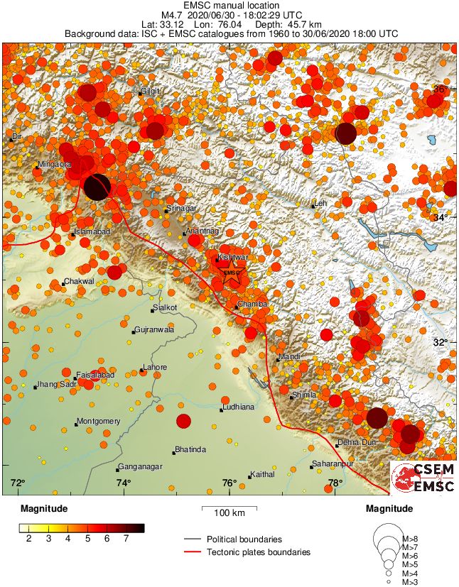 regional magnitude historical seismicity