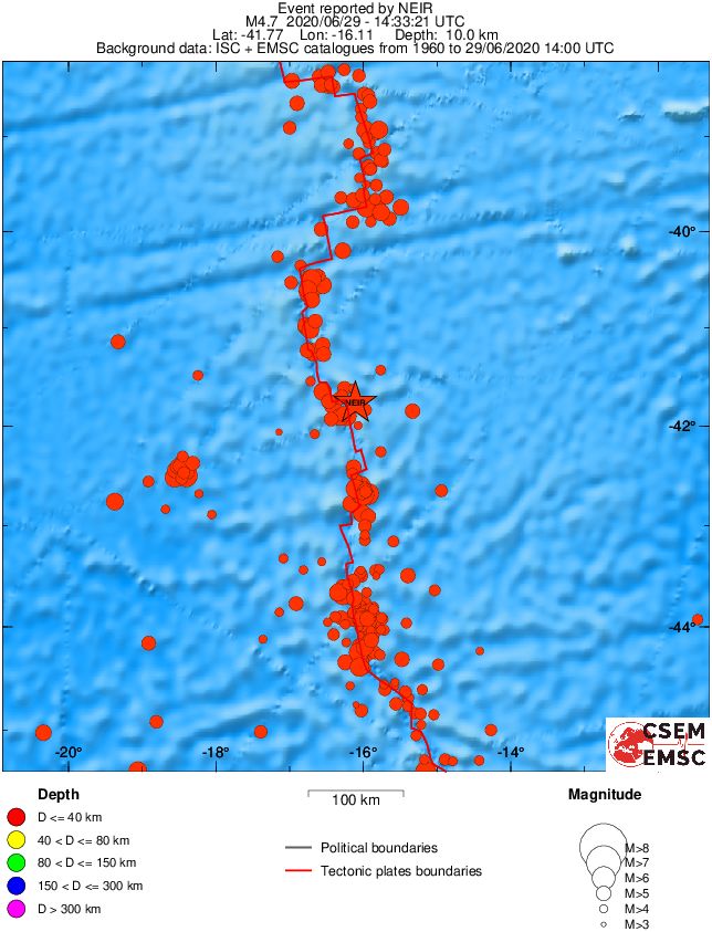 regional historical seismicity