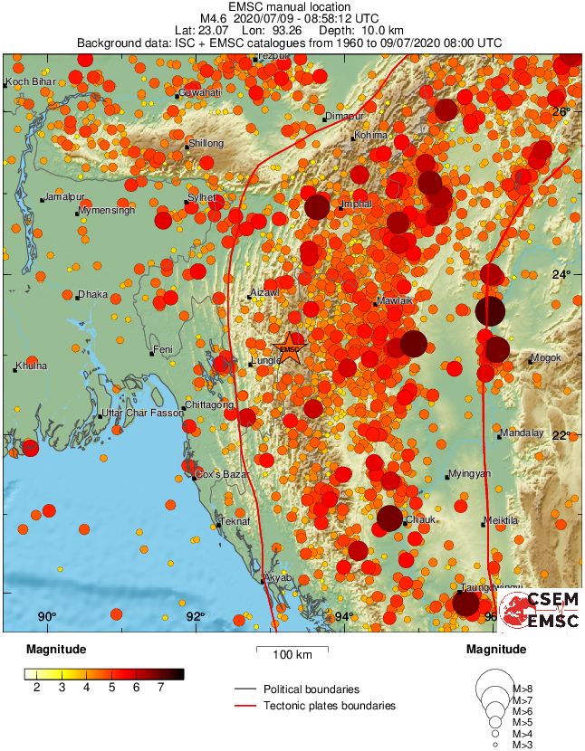 regional magnitude historical seismicity
