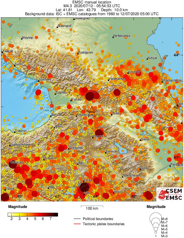 regional magnitude historical seismicity