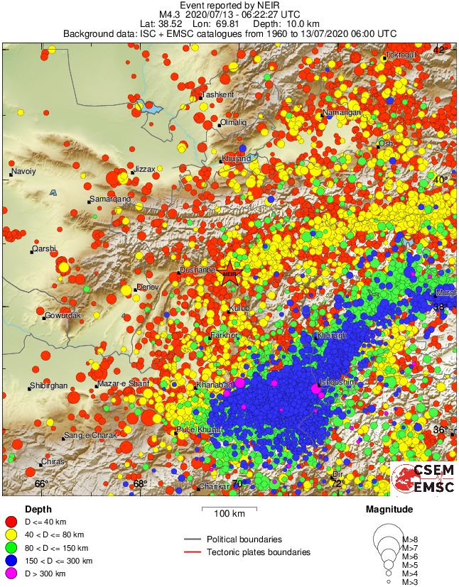 regional historical seismicity