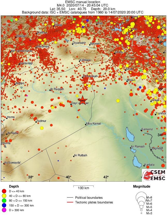 regional historical seismicity