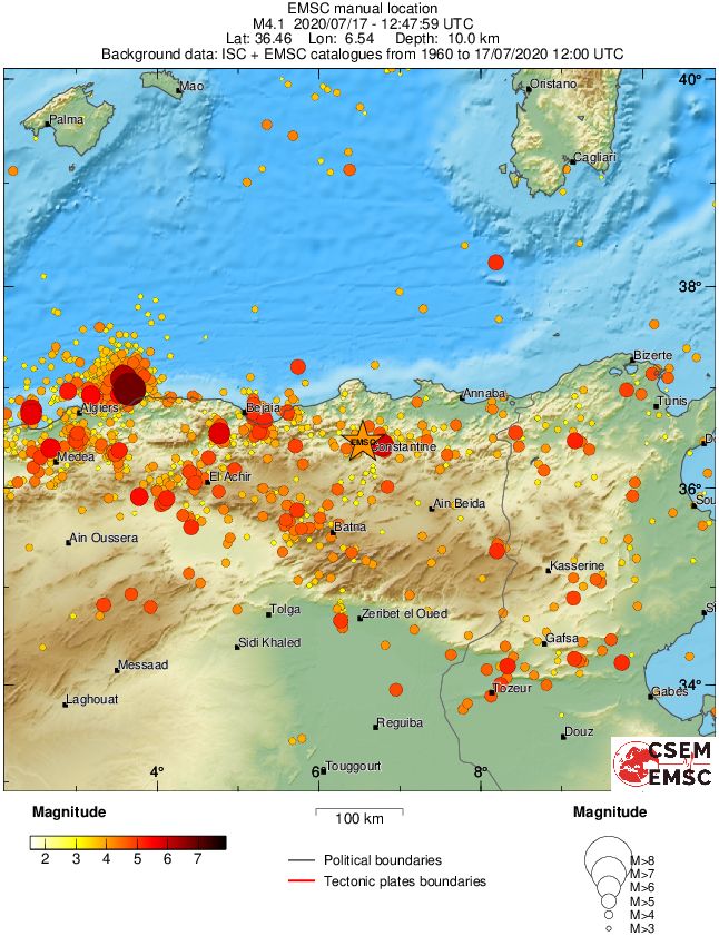 regional magnitude historical seismicity