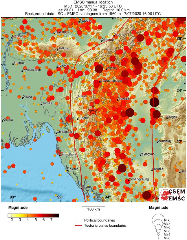 regional magnitude historical seismicity