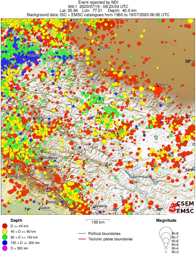 regional historical seismicity