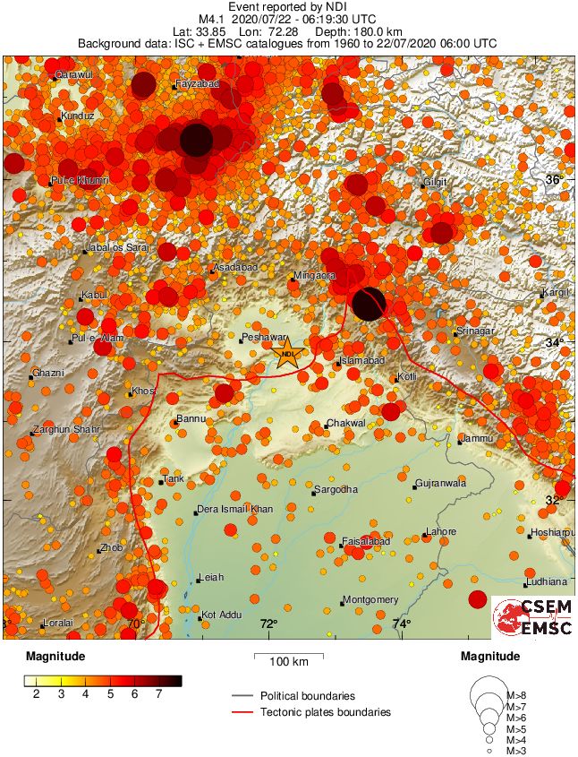 regional magnitude historical seismicity