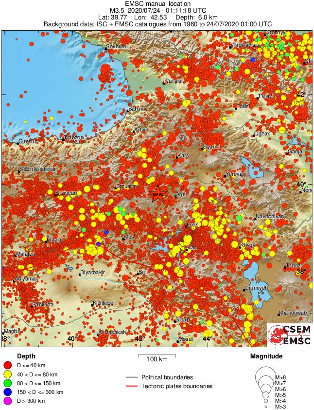 regional historical seismicity