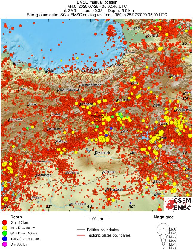 regional historical seismicity
