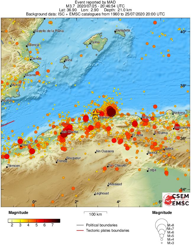 regional magnitude historical seismicity