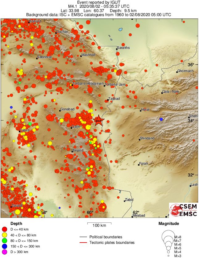 regional historical seismicity