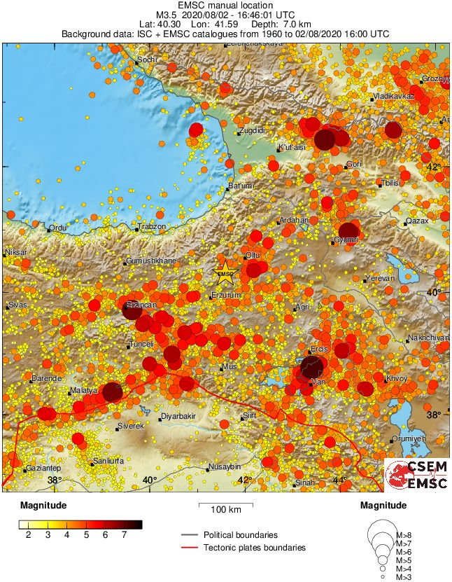 regional magnitude historical seismicity