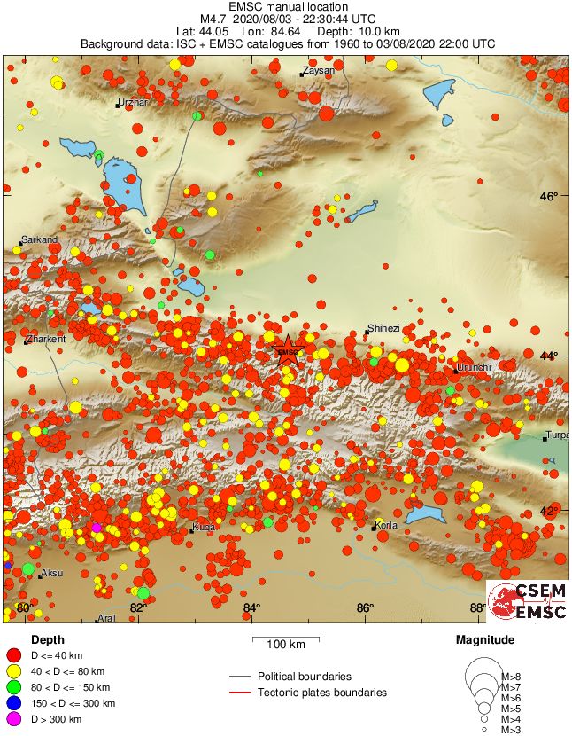 regional historical seismicity